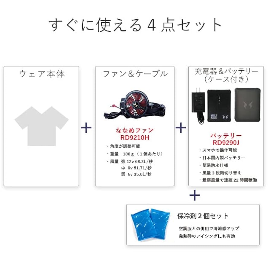 Amazon.co.jp: 【空調風神服 12V-最大81.7L風力set】_(長袖